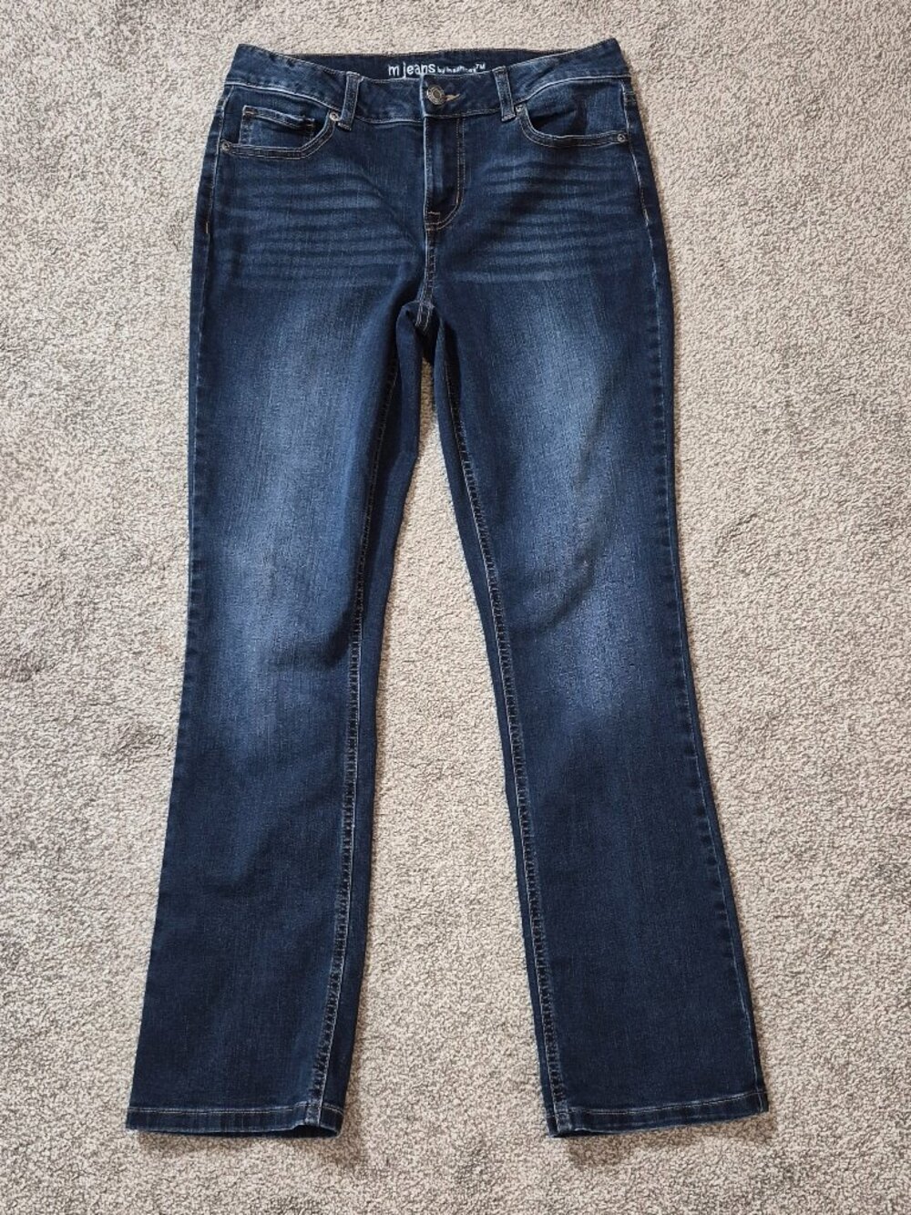 MAURICES M JEANS, Dark Blue Stretch Denim Mid-Rise Skinny; Size 8 Reg